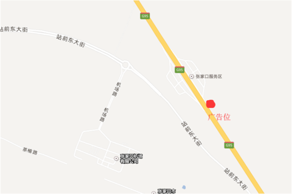 張承高速廣告K7+700單立柱廣告點位圖